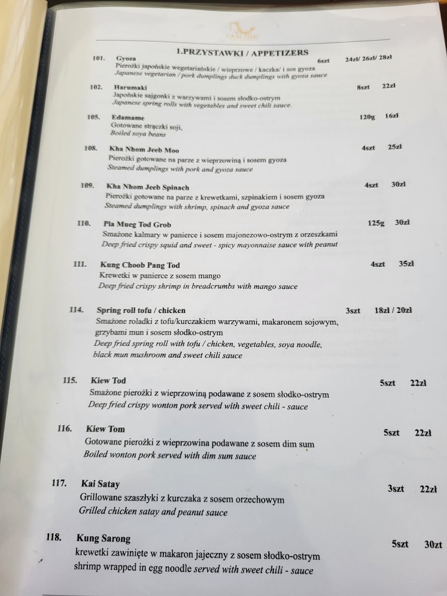 Menu Laai Thai Thai&sushi Restaurant-1